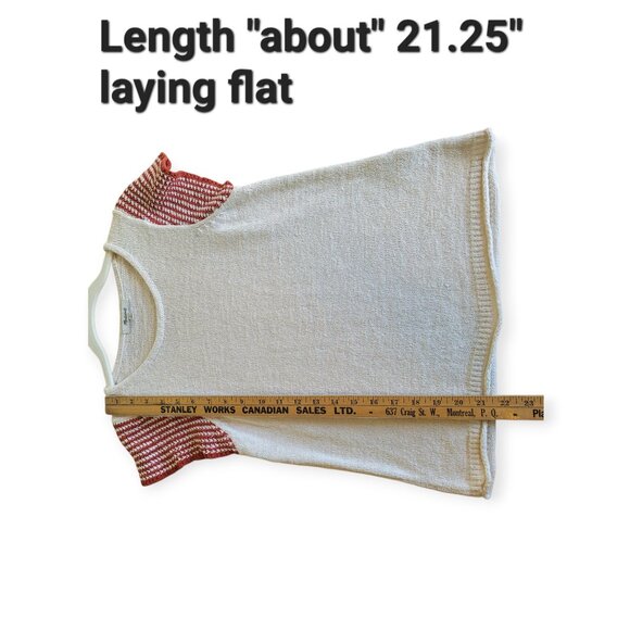 Madewell Ivory and burnt orange Striped Sleeve Tee - Picture 9 of 13